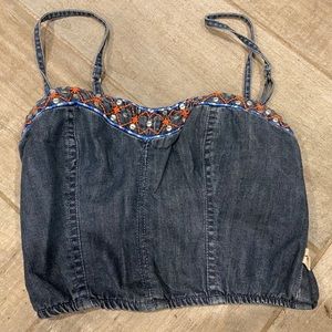 Hollister Denim Crop Top